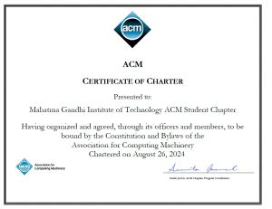 Mahatma Gandhi Institute of Technology Receives ACM Student Chapter ...