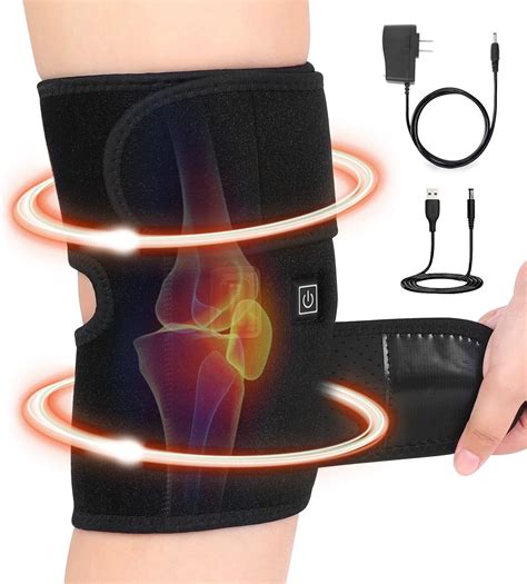 Amazon.com: FRYFEVI Heated Knee Brace Wrap, Knee Heating Pad for ...
