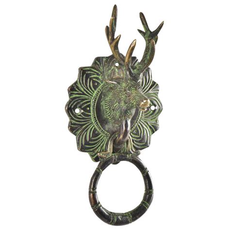 Handecor Brass Reindeer Head Door Knocker