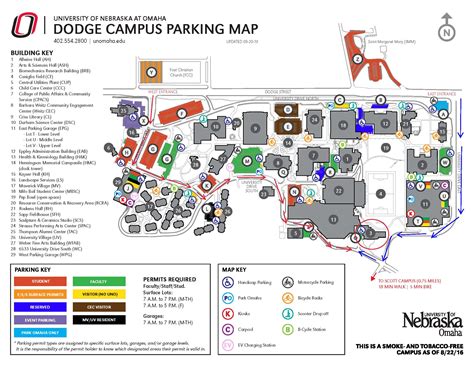 UNO Campus Parking Map