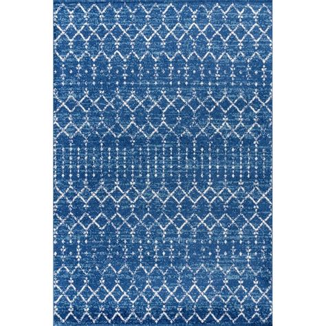 JONATHAN Y Moroccan HYPE Boho Vintage Diamond 8 X 10 (ft) Blue/White ...