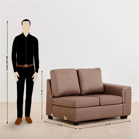 Buy Signature Fabric 5-Seater Sectional Sofa with Left Chaise - Brown ...