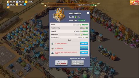 Last War HQ 34 Upgrade Requirements | Full Costs & Resources Guide ...