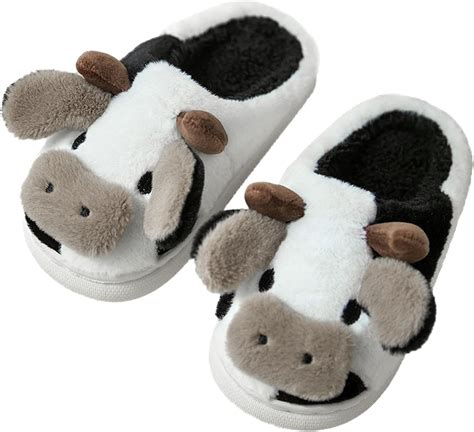 Amazon.com | Toddler Slippers Cute Cow Slipper for Girls Boys Animal ...