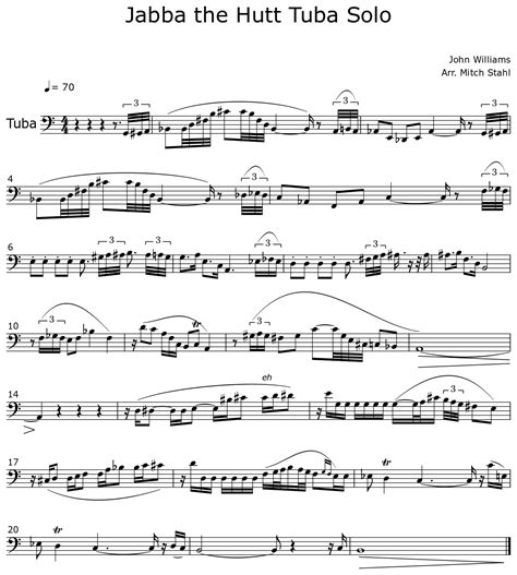 Jabba the Hutt Tuba Solo - Sheet music for Tuba