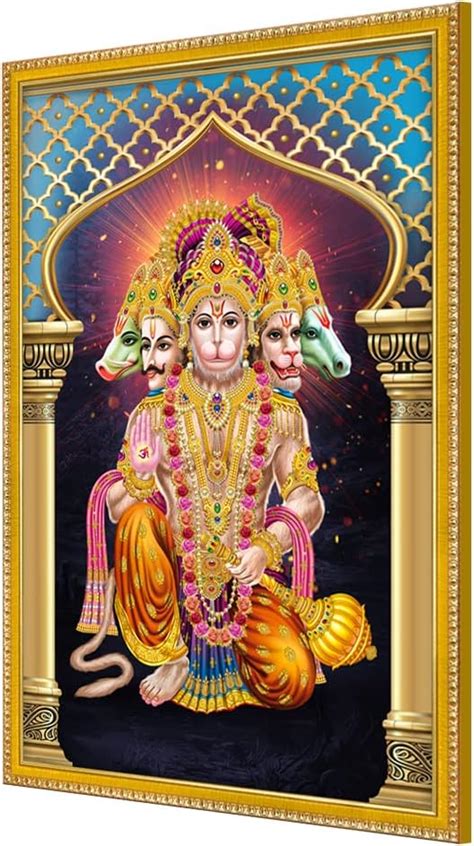 999Store Panchmukhi Hanuman Photo Painting With India | Ubuy