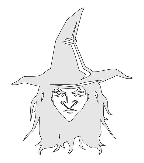 Witch Face Stencil - 10 Free PDF Printables | Printablee