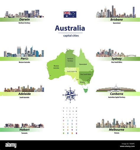 Australia Map Capital Cities