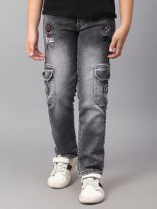High Fame Regular Boys Dark Grey Jeans - Buy High Fame Regular Boys ...