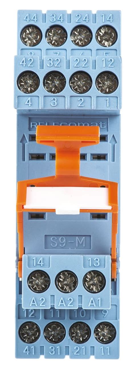 S9-M Releco | Releco MRC 14 Pin 250V ac DIN Rail Relay Socket, for use ...