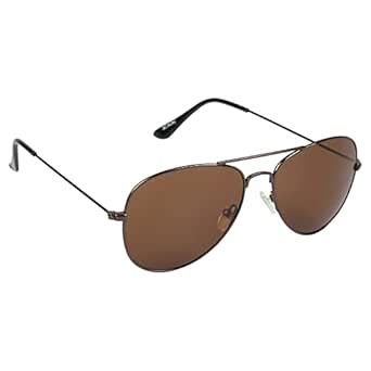 Buy SCAVIN Unisex UV Protected Aviator Shaped Brown Frame & Brown Lens ...
