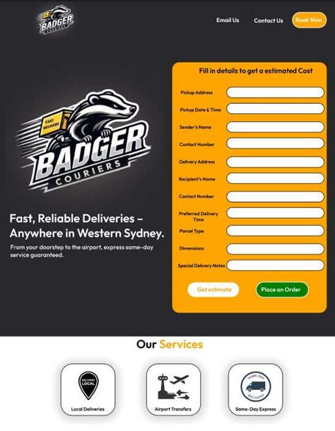 Entry #103 by anm0lcheema for Local Parcel Booking Web Page | Freelancer