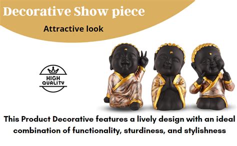 Buy ZART Praying Monk Statue for Home Decorative Showpiece, Buddha ...