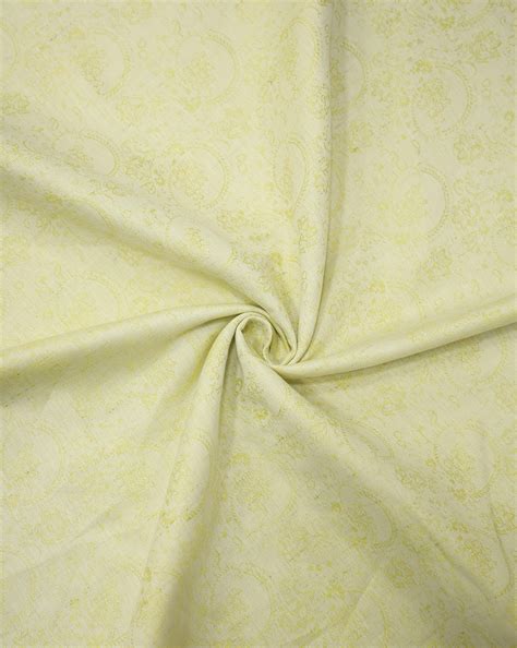 YELLOW COTTON-LINEN JACQUARD FABRIC – Sahni Fabs