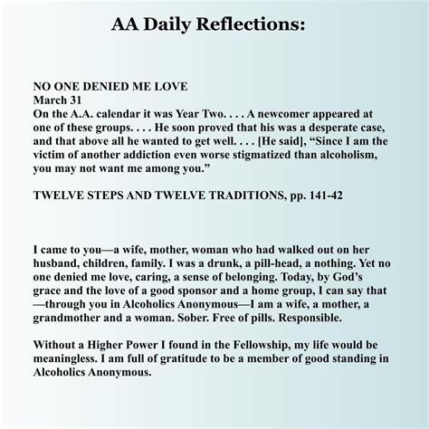 AA Daily Reflections : r/soberfactory