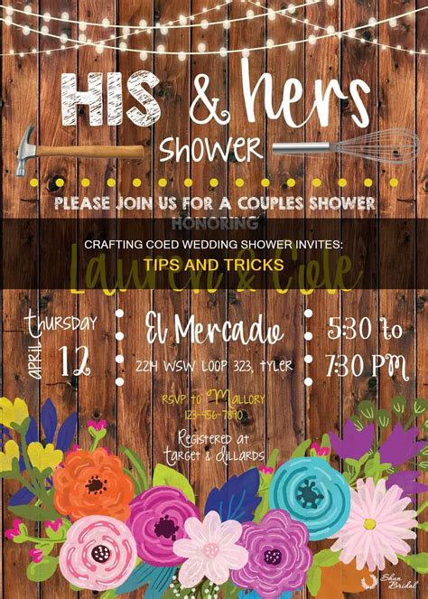 Crafting Coed Wedding Shower Invites: Tips And Tricks | ShunBridal