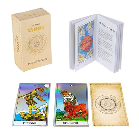 Buy Tarot Cards with Guidebook – 78-Card Oracle Deck with Holographic ...