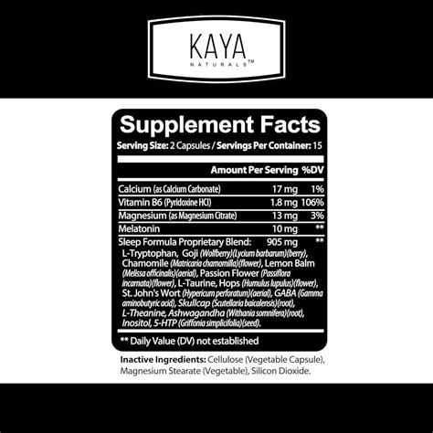 Kaya Naturals - Sleep Support Formula with Melatonin India | Ubuy