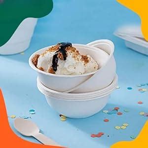 RETAILVIBES 150 ML 25 Pcs Food Class White Sugercane Paper Disposable ...