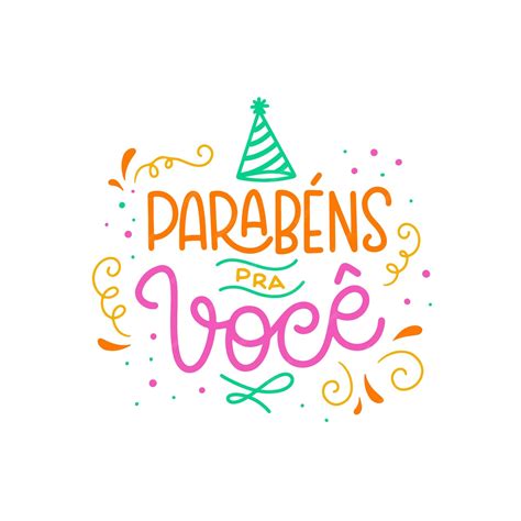 Premium Vector | Vector congratulations for your birthday brazilian ...