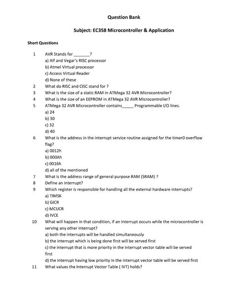 Question Bank - various types of assignment is given. - Question Bank ...