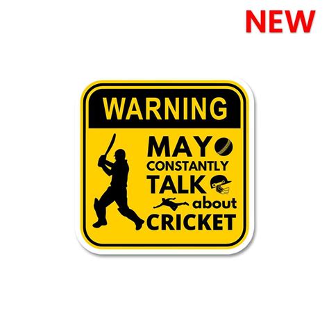 Buy Warning May Constantly Talk About Cricket Sticker Online | Premium ...