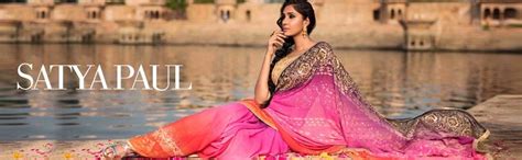 Satya Paul Satin Sarees (RD1066903_Red) : Amazon.in: Clothing & Accessories