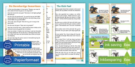 Bybel Gelykenisse vir Kinders - Afrikaans en Engels