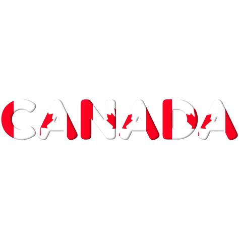 Canada Country Text And Flag, Canada Country, Text And Flags, Flag PNG ...