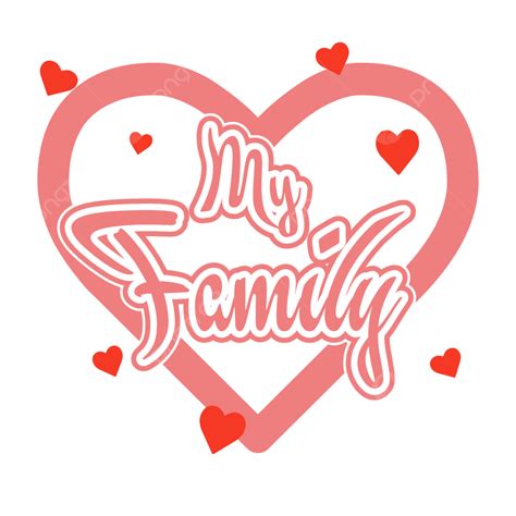 I Love My Family Clipart