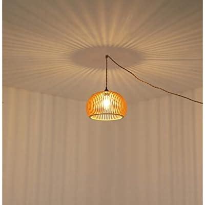Buy Plug in Pendant Light Hanging Lights with15ft Hemp Rope Cord E26 ...