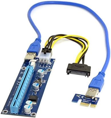 JSER PCI-E 1x to 16x Mining Machine Enhanced Extender Riser Adapter ...