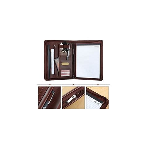 Buy Leathario Portfolio A4 File Folder Padfolio Writing Pad Business ...