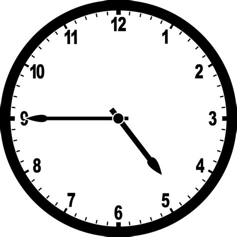 Clock 4:45 | ClipArt ETC