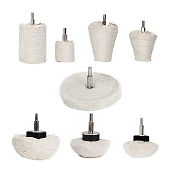 Buffing Polishing Wheel For Drill - 8Pcs White Flannelette Polishing ...
