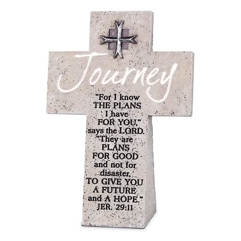 Lighthouse Christian Products Small Grey Journey Cast Stone Desktop ...