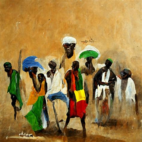 West africa people's painted | Premium Photo