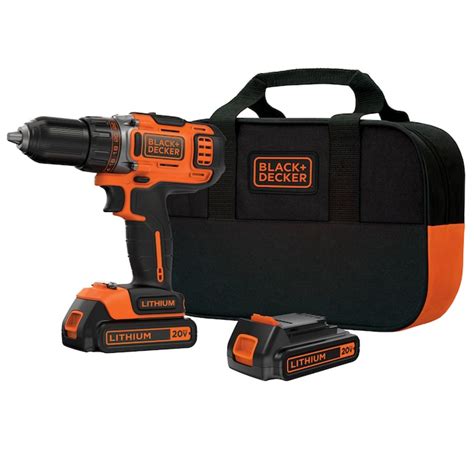 BLACK+DECKER 20-volt Max 1/2-in Drill (2-Batteries Included, Charger ...