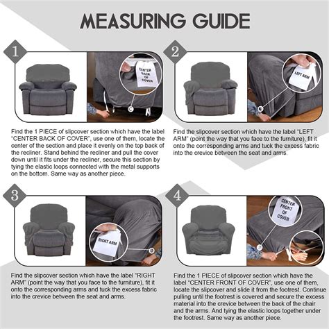 Buy ULTICOR 4-Piece, 1 Seat Recliner Cover, Velvet Stretch Reclining ...