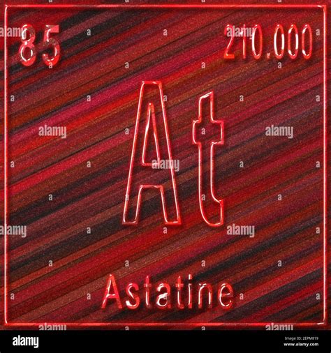 Astatine chemical element, Sign with atomic number and atomic weight, Periodic Table Element ...
