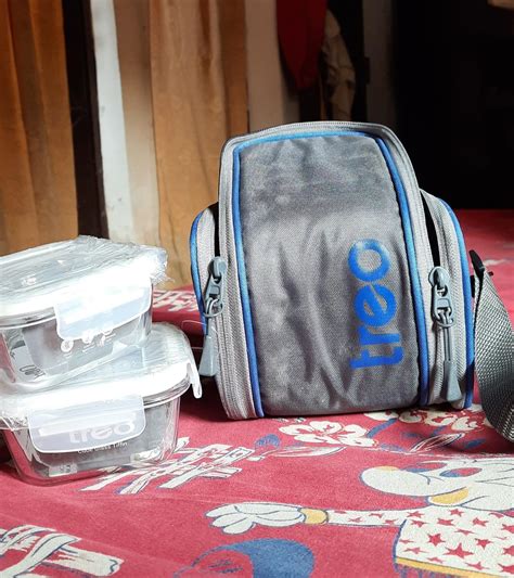Buy Milton Cube Glass Lunch Box Set, 300 ml, Set of 2, Blue and Grey ...
