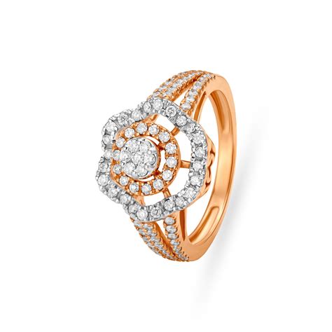 Floral Diamond Finger Ring