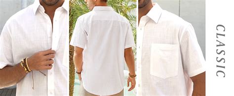 Sleeve Linen Shirt Regular Fit Casual Summer Beach Shirt