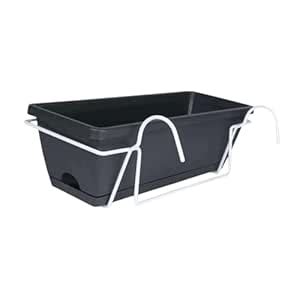 ATORSE® Hanging Flower Pot Garden Plant Holder Box Plant Pot Railing ...