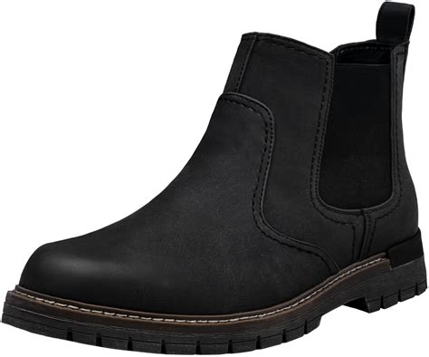Jousen Chelsea Boots Men Lightweight Mens Boots Classic Slip On Boots ...