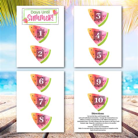 Countdown to Summer Free Printable - Savor + Savvy