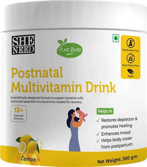 Buy SHENEED PLANT BASED POSTNATAL MULTIVITAMIN DRINK WITH FOLIC ACID ...