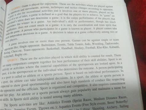 What is the difference b/w sports and games - Brainly.in