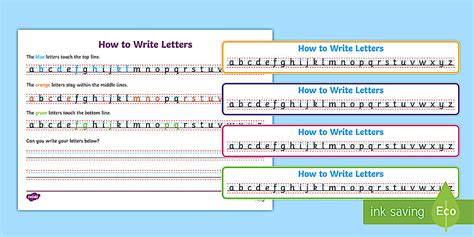 Handwriting Letters | Writing Strips | Download, Print & Use