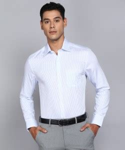 LOUIS PHILIPPE Men Striped Formal White Shirt - Buy LOUIS PHILIPPE Men ...